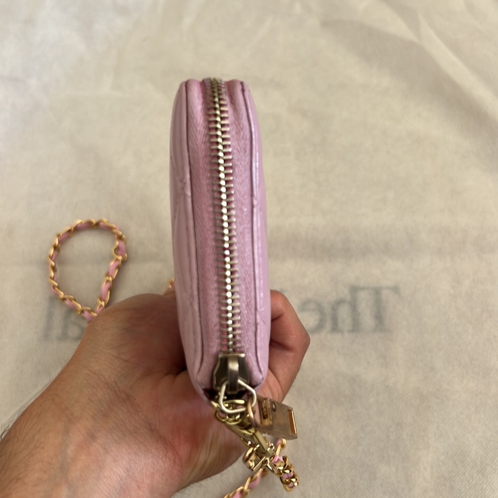 Chanel CC Patent Leather Timeless Wallet on Chain WOC Chain Crossbody Purse Bag - Picture 9 of 15